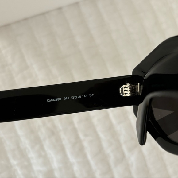 NEW Celine Triomphe cat eye sunglasses, black, with case - Picture 5 of 6